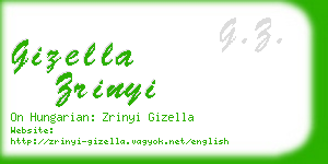 gizella zrinyi business card